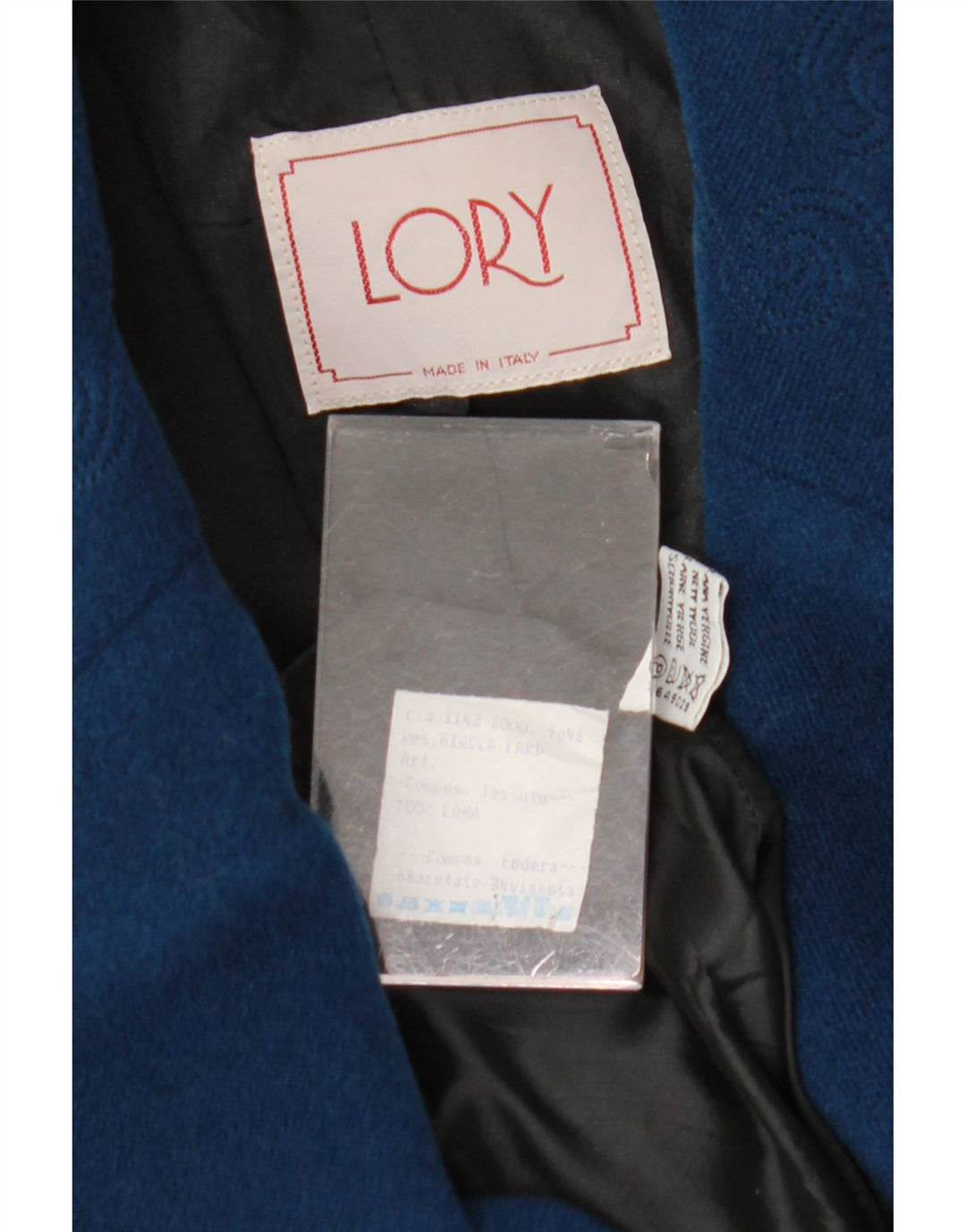 Vintage Womens Double Breasted Blazer Jacket IT 46 Large Navy Blue