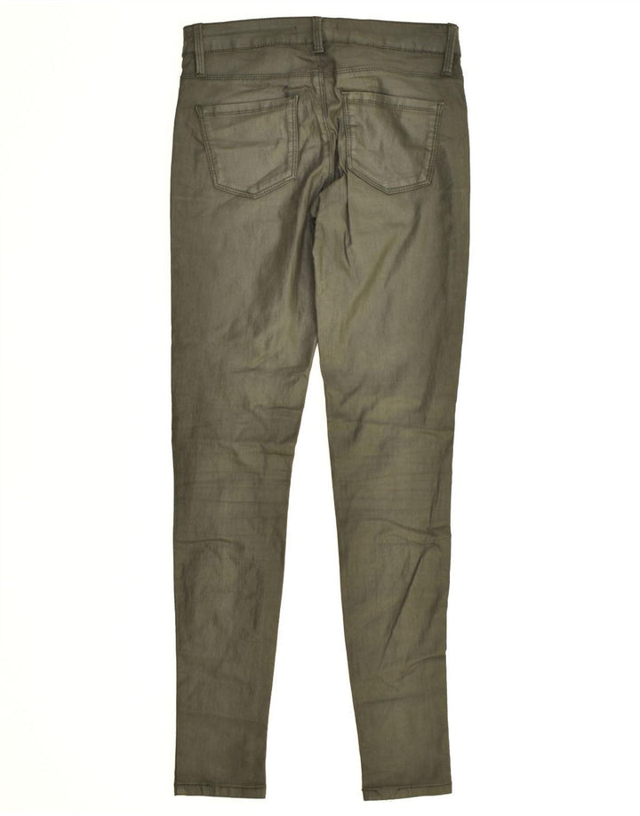 OASIS Womens Skinny Casual Trousers UK  8 Small W27 L30 Khaki Cotton | Vintage Oasis | Thrift | Second-Hand Oasis | Used Clothing | Messina Hembry 