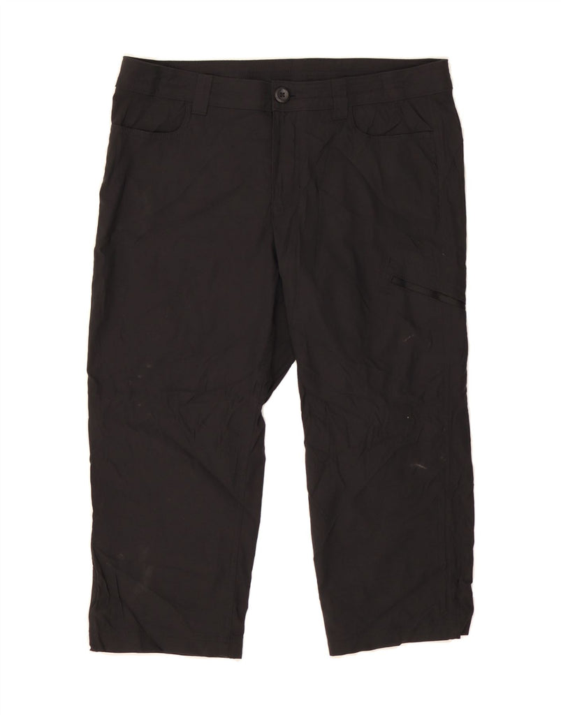 EDDIE BAUER Womens Straight Cargo Capri Trousers US 12 Large W34 L20 Black Vintage Eddie Bauer and Second-Hand Eddie Bauer from Messina Hembry 