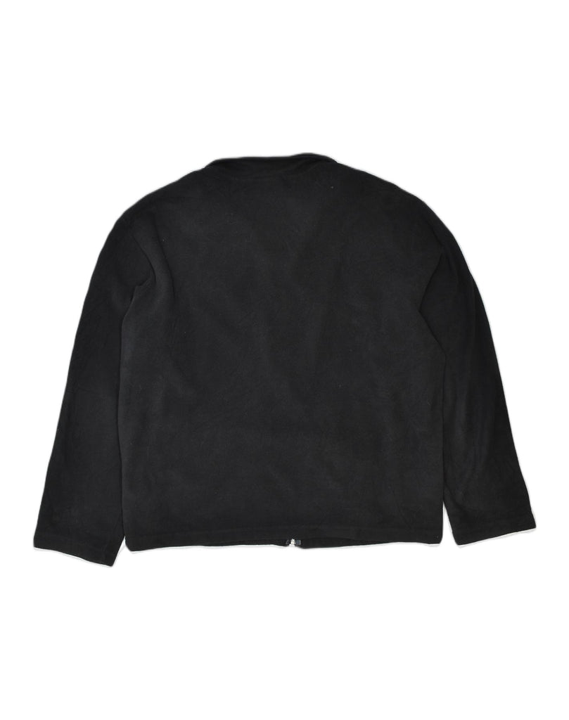 STARTER Mens Fleece Jacket UK 42 XL Black Polyester | Vintage | Thrift | Second-Hand | Used Clothing | Messina Hembry 