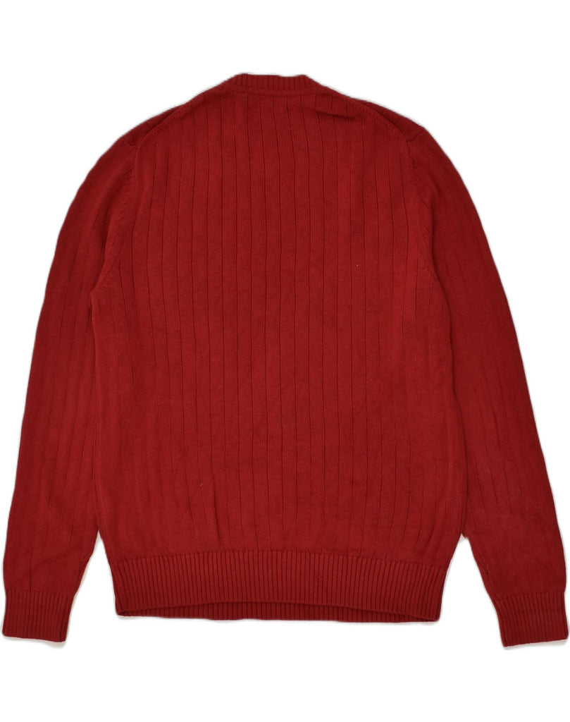 NAUTICA Mens Crew Neck Jumper Sweater Medium Red Cotton | Vintage Nautica | Thrift | Second-Hand Nautica | Used Clothing | Messina Hembry 