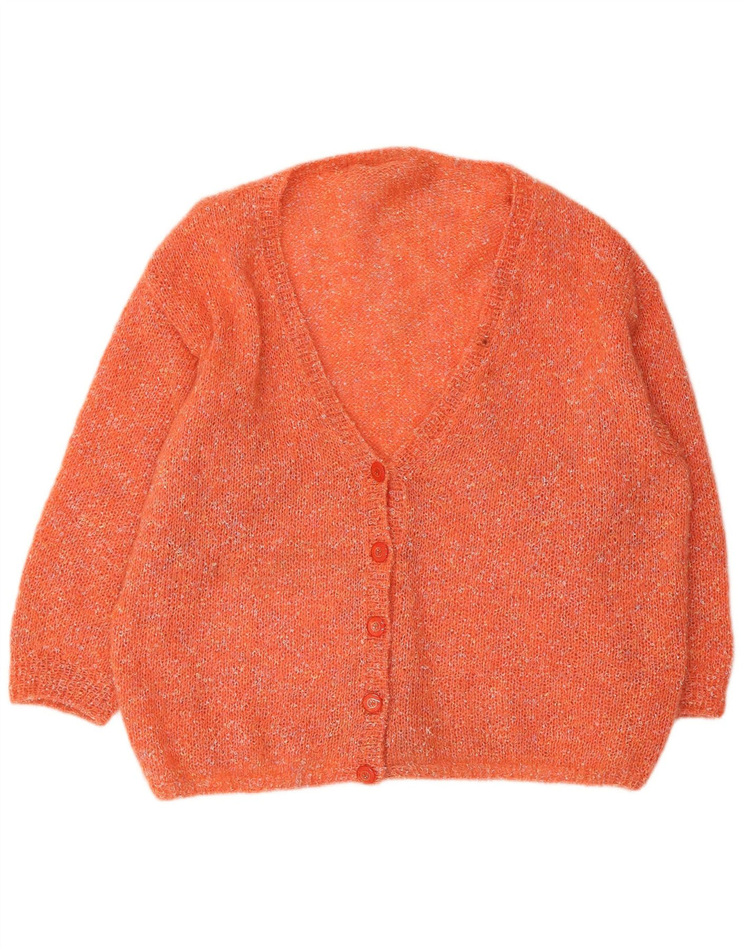 Vintage Womens Cardigan Sweater UK 22 3XL Orange Flecked