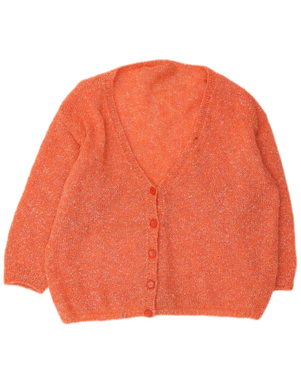 Vintage Womens Cardigan Sweater UK 22 3XL Orange Flecked