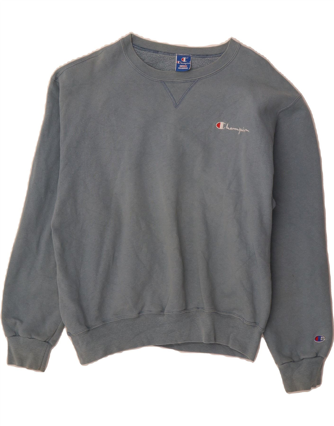 CHAMPION Womens Oversized Sweatshirt Jumper UK 18 XL Blue Cotton Vintage Champion and Second-Hand Champion from Messina Hembry 