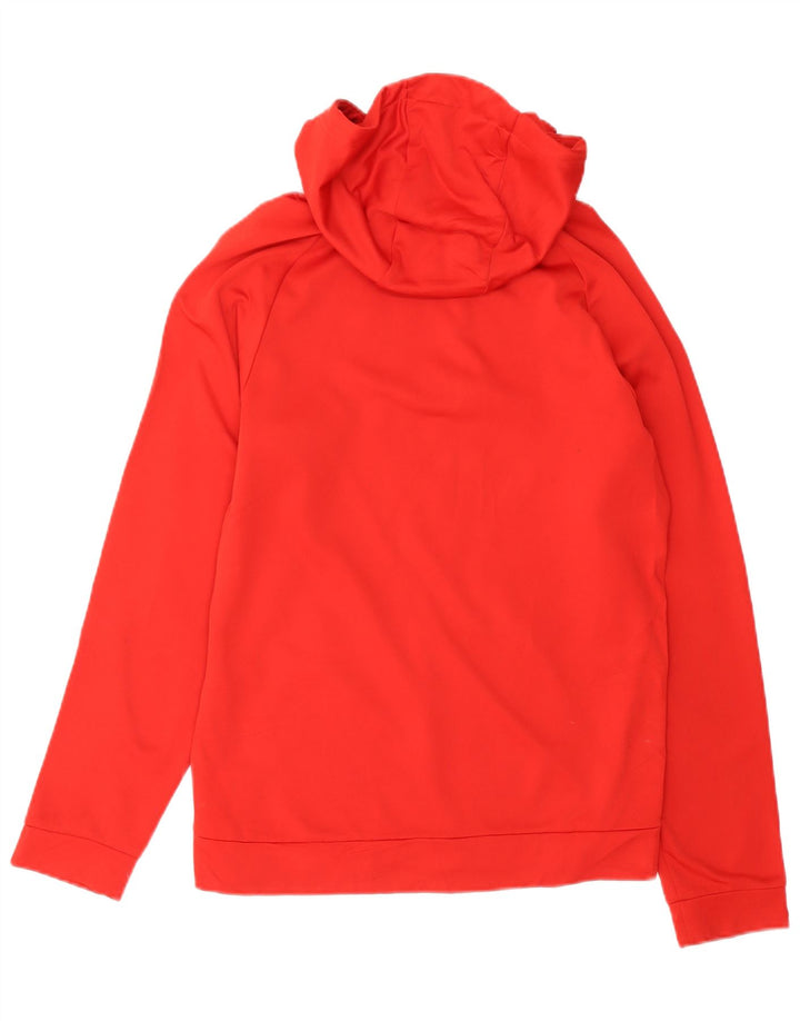 Nike Mens Dri Fit Graphic Hoodie Jumper Small Red Polyester