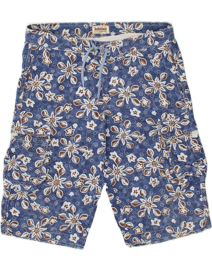 TIMBERLAND Boys Swimming Shorts 11-12 Years Navy Blue Floral | Vintage Timberland | Thrift | Second-Hand Timberland | Used Clothing | Messina Hembry 