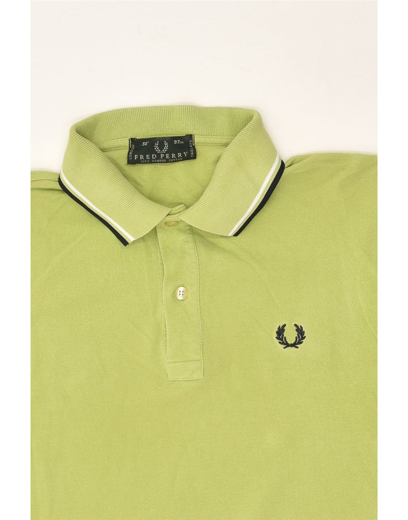 FRED PERRY Mens Polo Shirt Small Green Cotton | Vintage Fred Perry | Thrift | Second-Hand Fred Perry | Used Clothing | Messina Hembry 