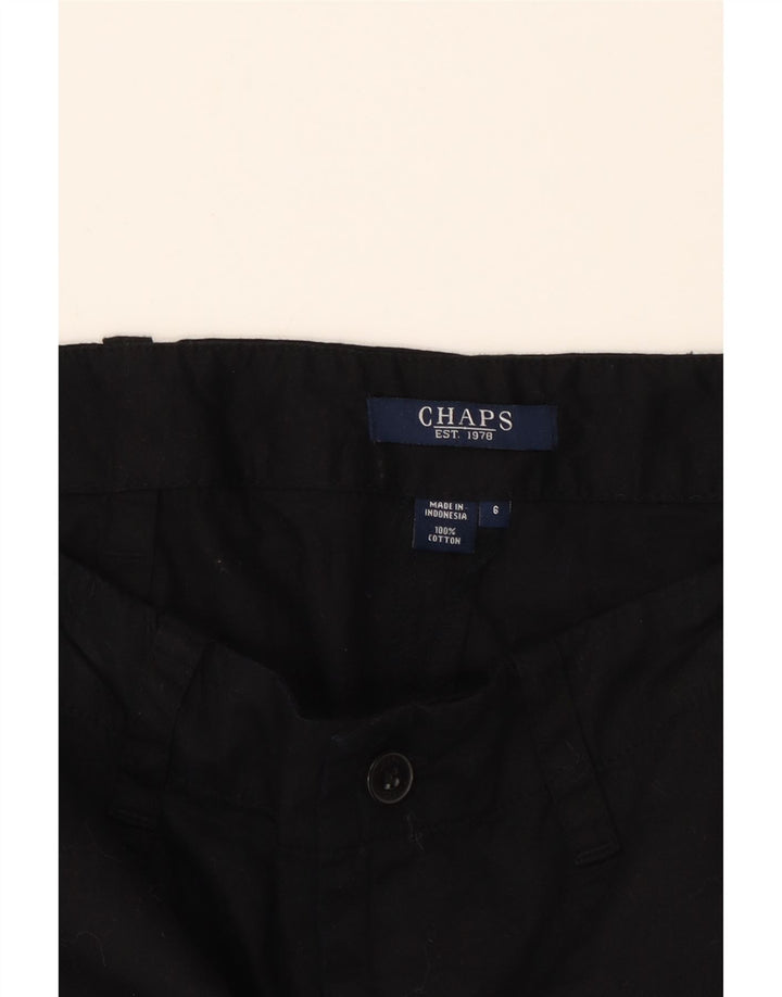 CHAPS Womens Straight Cargo Trousers US 6 Medium W32 L32 Black Cotton Vintage Chaps and Second-Hand Chaps from Messina Hembry 