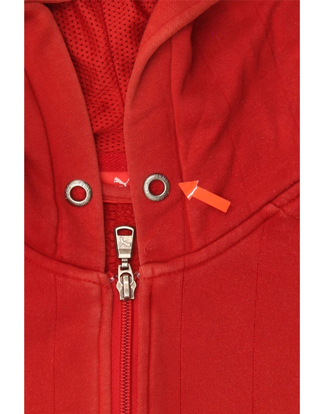 PUMA Mens Graphic Zip Hoodie Sweater Medium Red Cotton Vintage Puma and Second-Hand Puma from Messina Hembry 