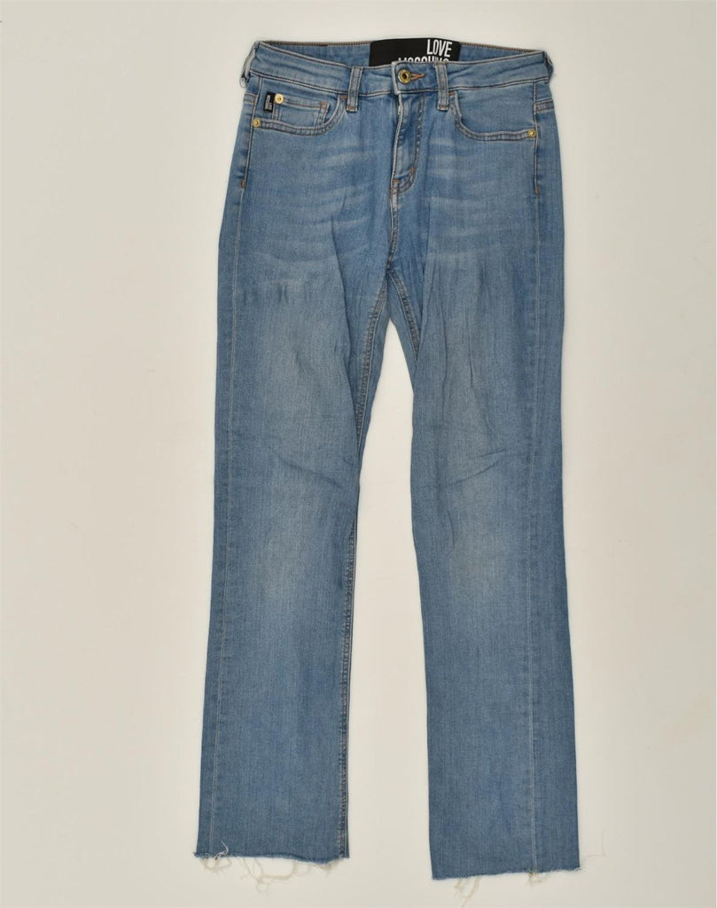 MOSCHINO Womens Straight Jeans W25 L28 Blue Cotton | Vintage Moschino | Thrift | Second-Hand Moschino | Used Clothing | Messina Hembry 