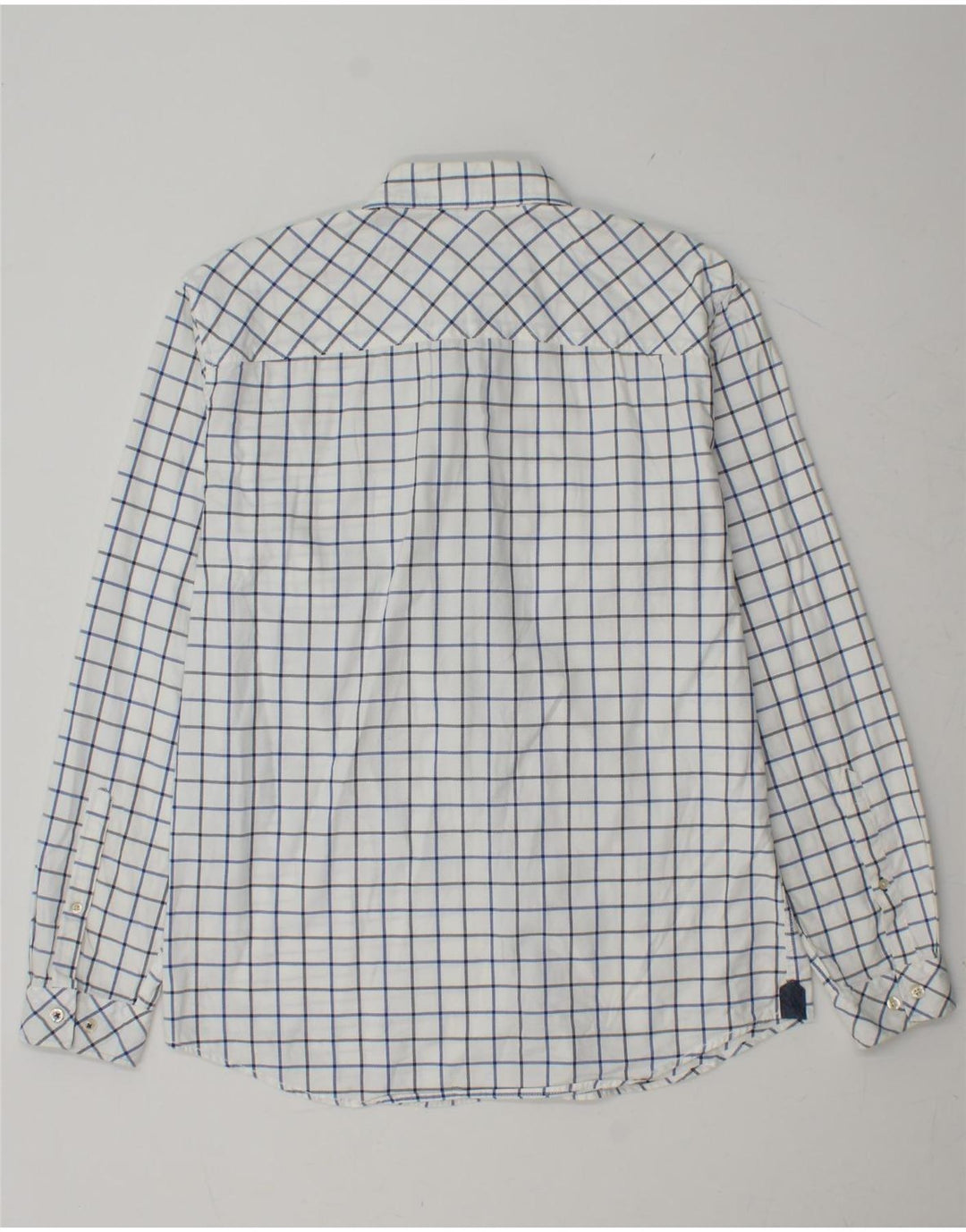 JOULES Mens Classic Fit Shirt Medium White Check Cotton