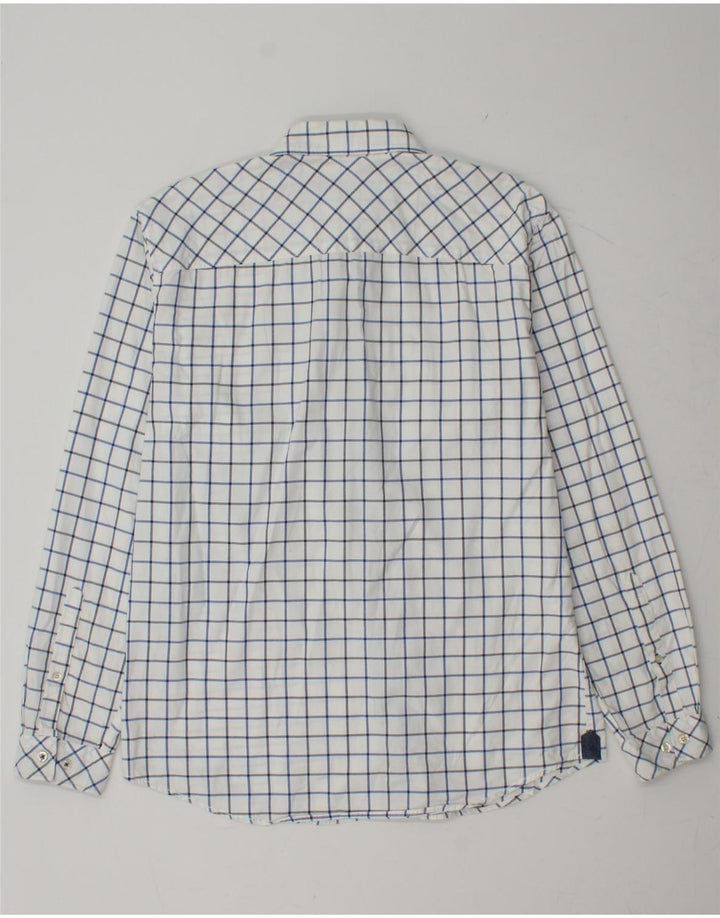 JOULES Mens Classic Fit Shirt Medium White Check Cotton