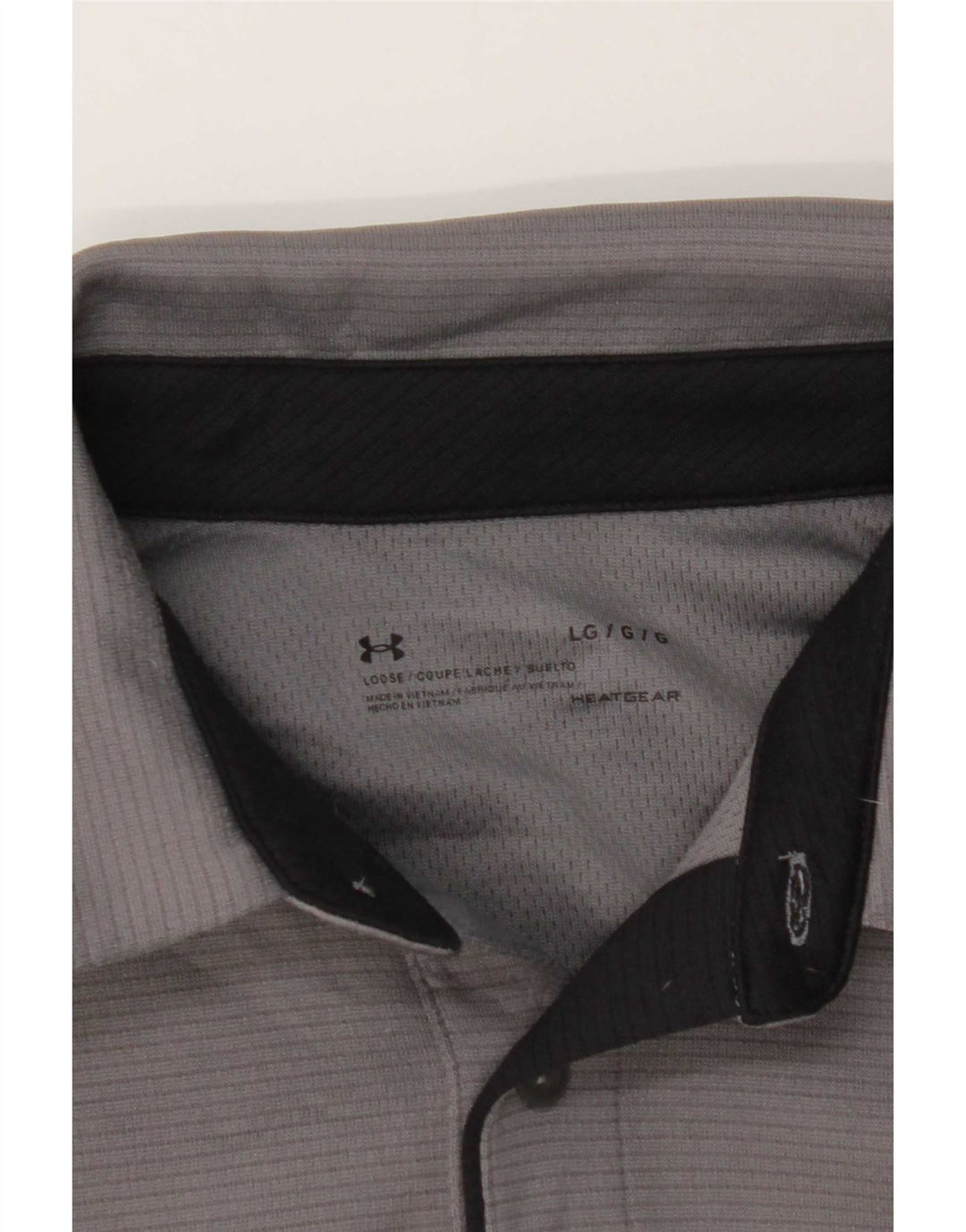 Under Armour Mens Heat Gear Polo Shirt Large Grey