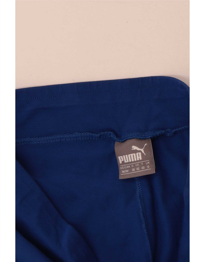 Puma Womens Graphic Leggings UK 12 Medium Blue