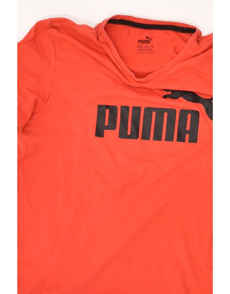 PUMA Boys Graphic T-Shirt Top 14-15 Years Red Cotton | Vintage Puma | Thrift | Second-Hand Puma | Used Clothing | Messina Hembry 