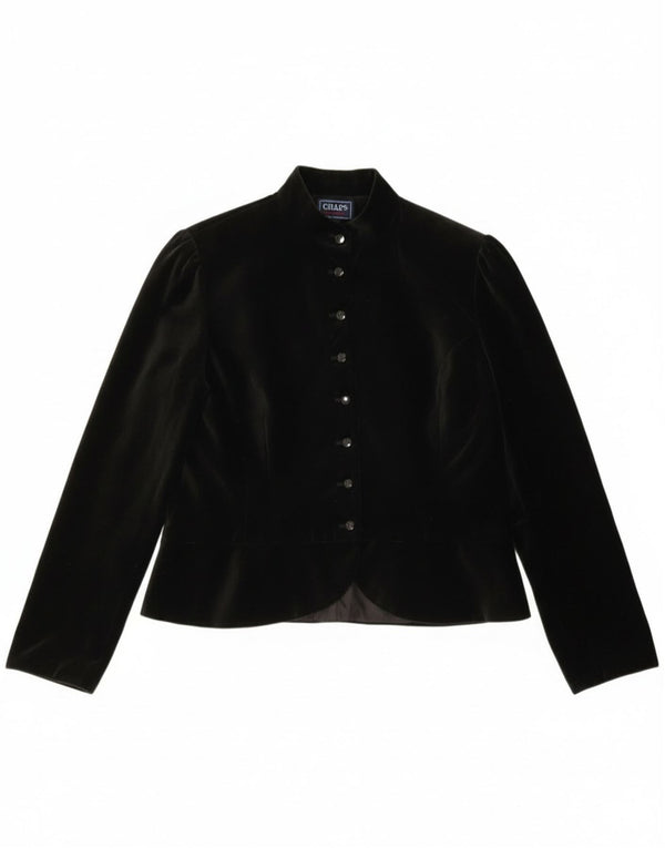 Chaps Womens Velvet Bolero Jacket UK 18 XL Black Cotton