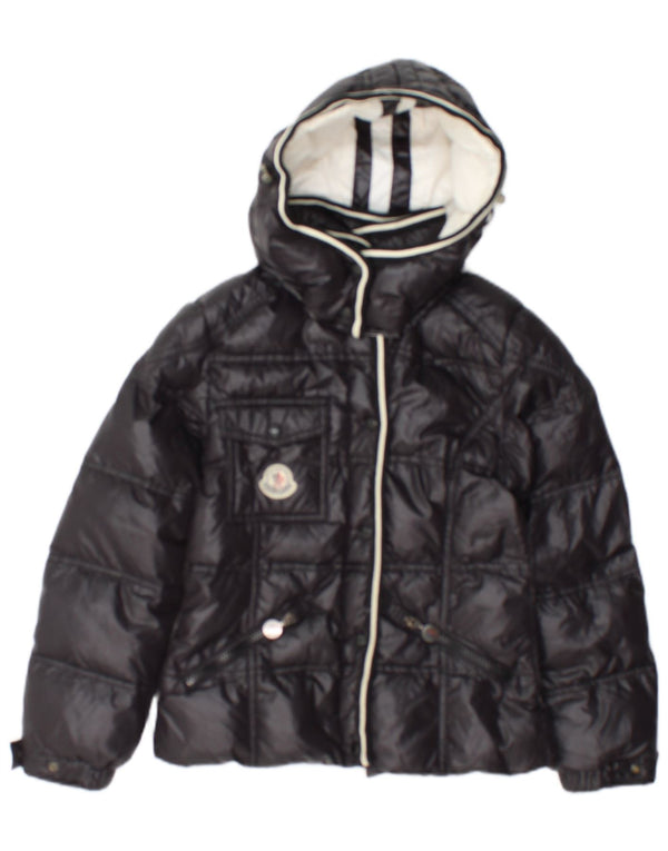 Moncler Girls Hooded Padded Jacket 9-10 Years Navy Blue Polyamide