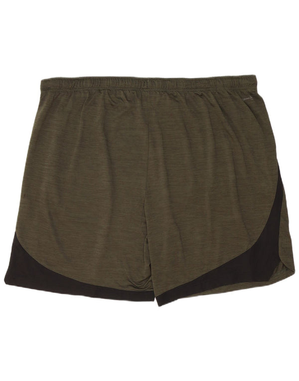 RUSSELL ATHLETIC Mens Dri-Power Sport Shorts 3XL  Khaki Colourblock