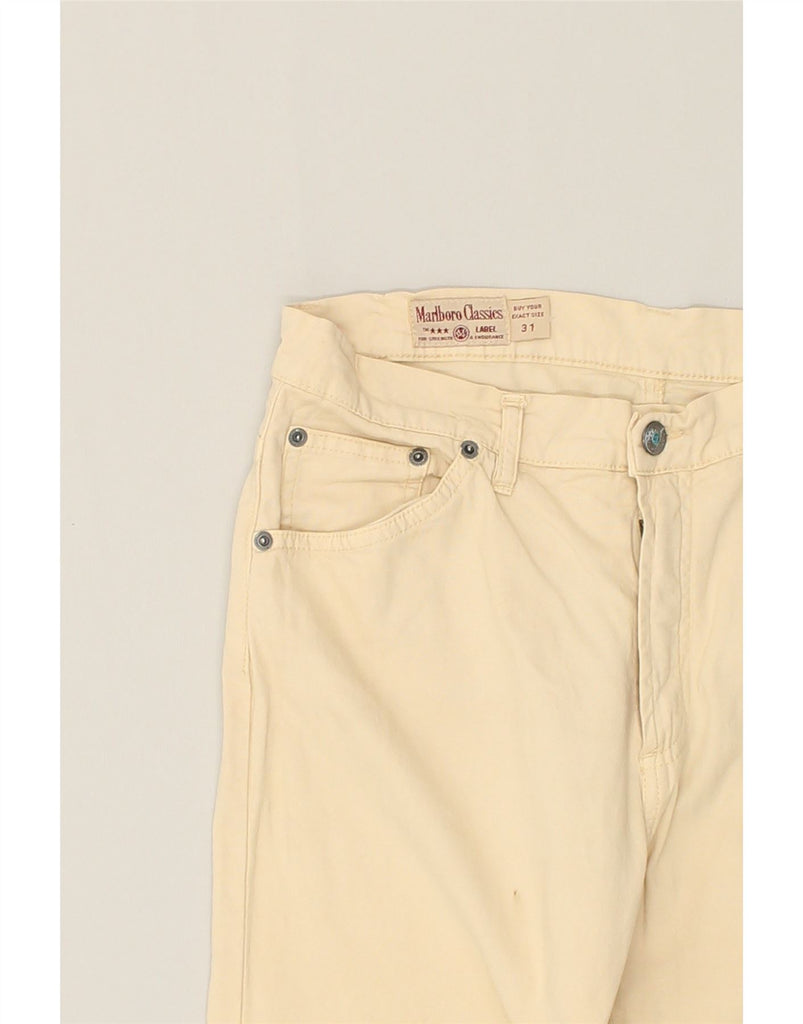 MARLBORO CLASSICS Womens Bootcut Casual Trousers W31 L33  Beige Cotton | Vintage Marlboro Classics | Thrift | Second-Hand Marlboro Classics | Used Clothing | Messina Hembry 