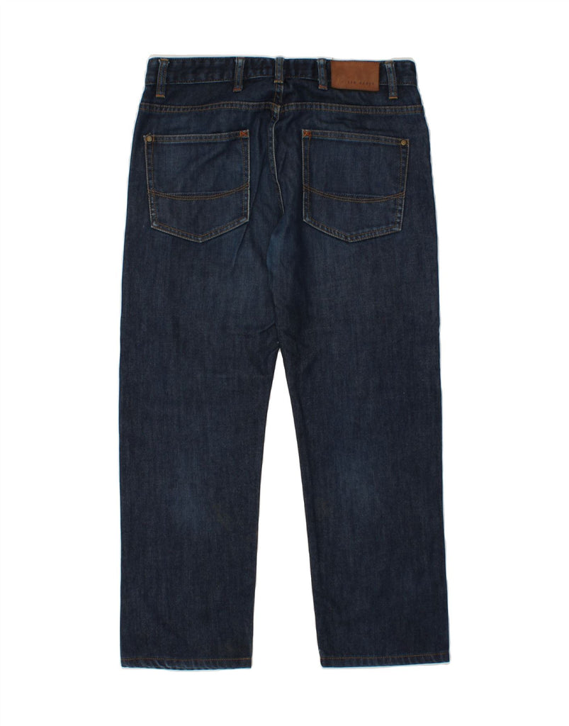TED BAKER Mens Straight Jeans W32 L27 Navy Blue Cotton Vintage Ted Baker and Second-Hand Ted Baker from Messina Hembry 