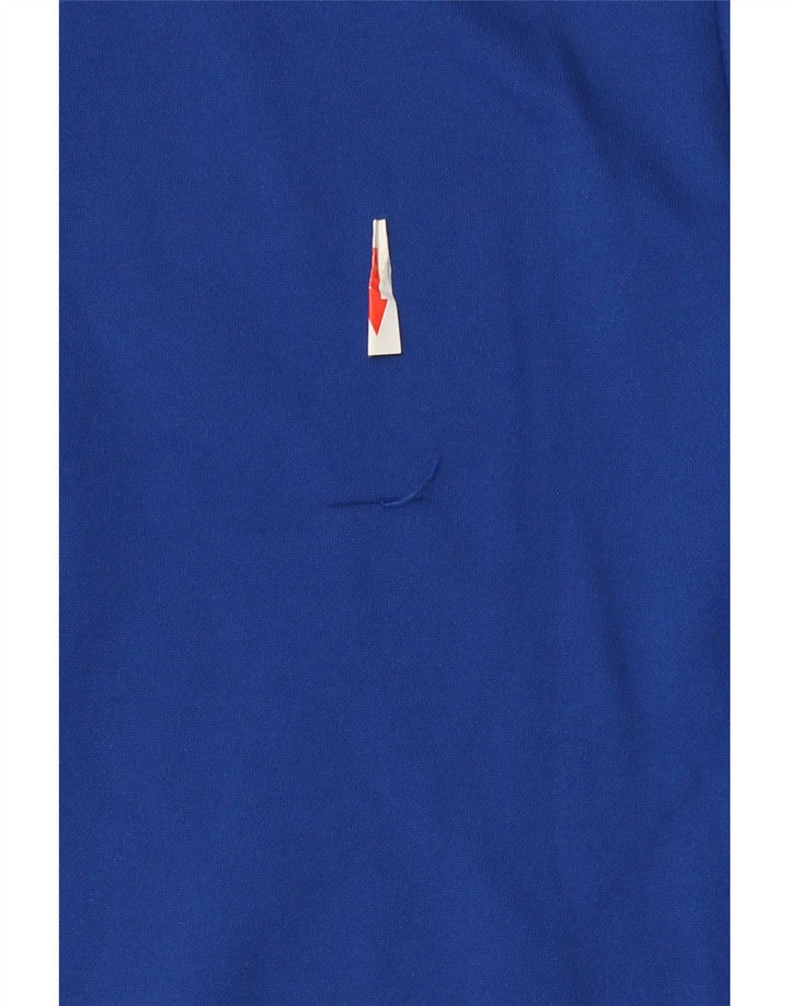 Lotto Mens Graphic Zip Neck Sweatshirt Jumper Medium Blue Polyester