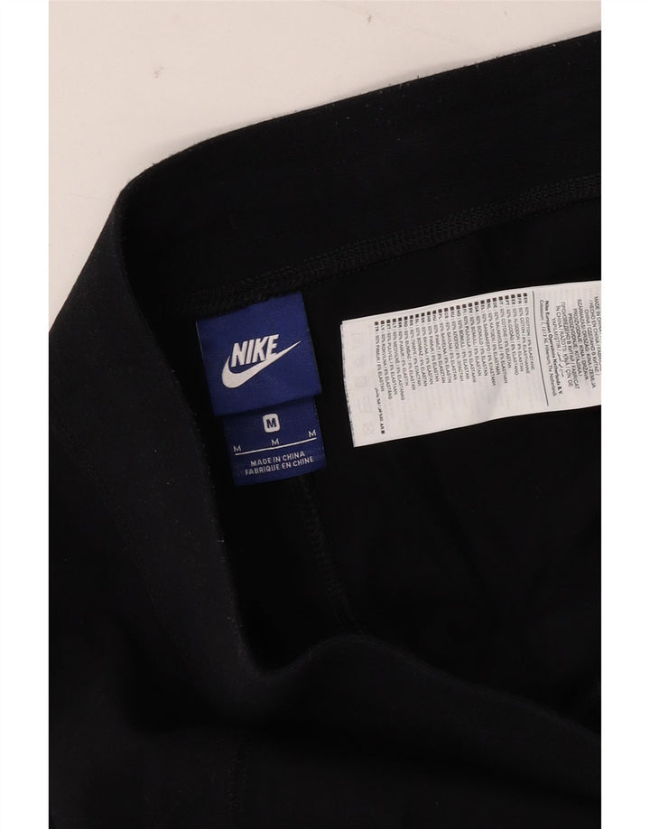 NIKE Womens Tracksuit Trousers Joggers UK 14 Medium  Black Cotton