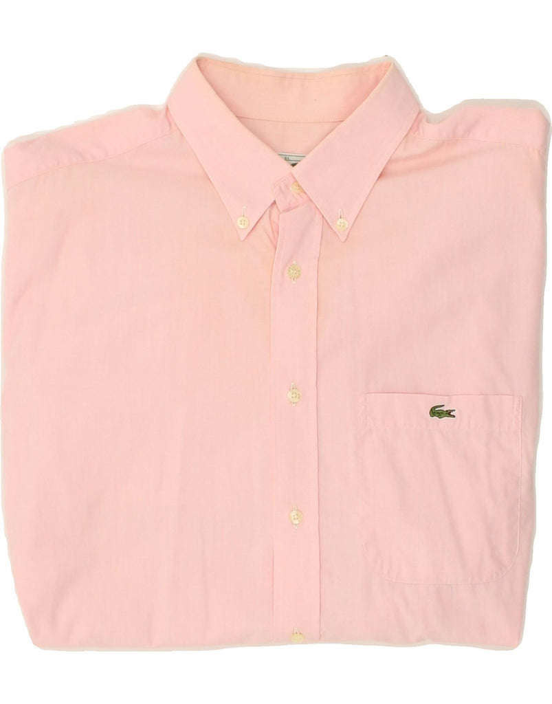 LACOSTE Mens Shirt Size 44 XL Pink Cotton | Vintage Lacoste | Thrift | Second-Hand Lacoste | Used Clothing | Messina Hembry 