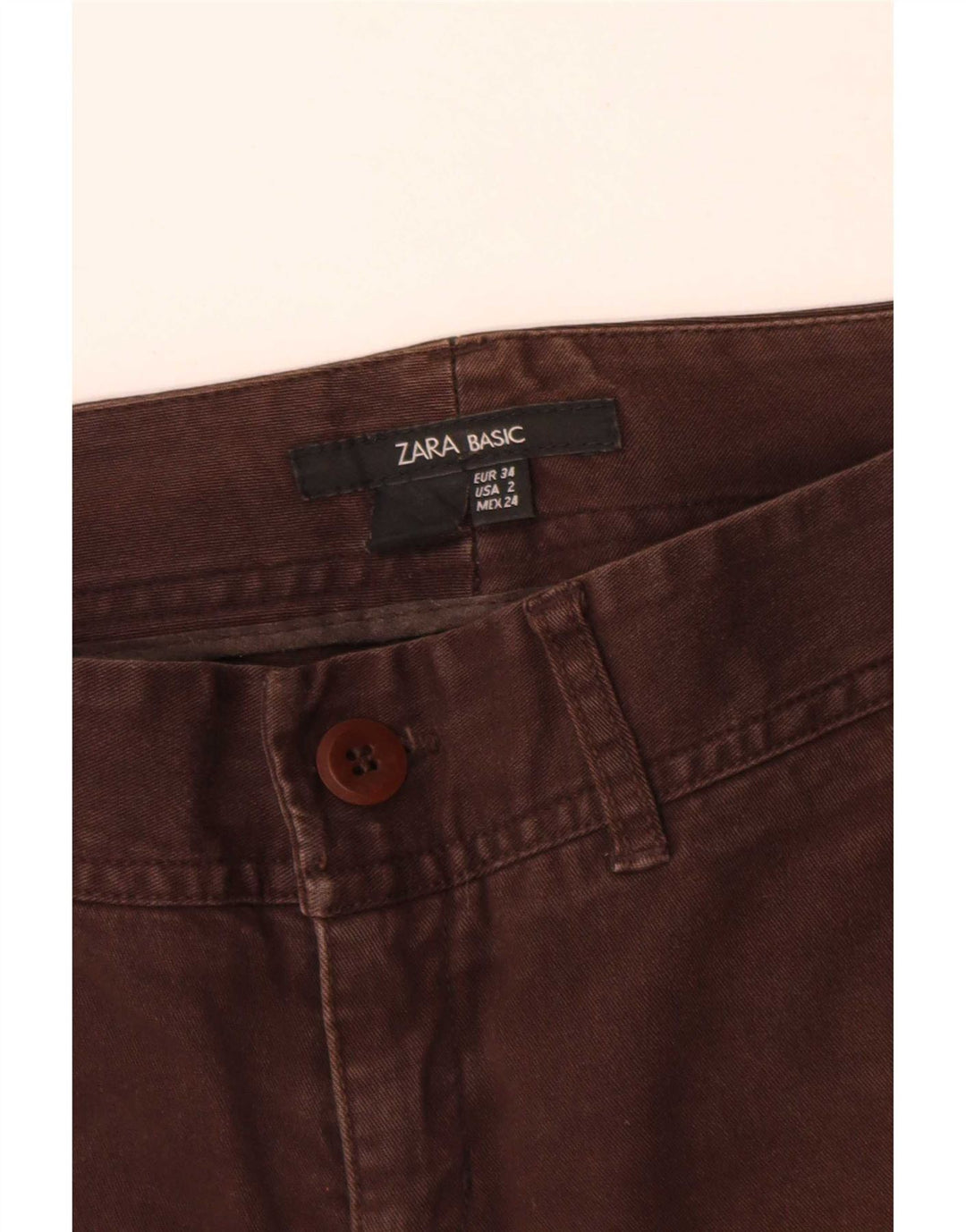 Zara Womens Bootcut Jeans EU 34 2XS W24 L30 Brown