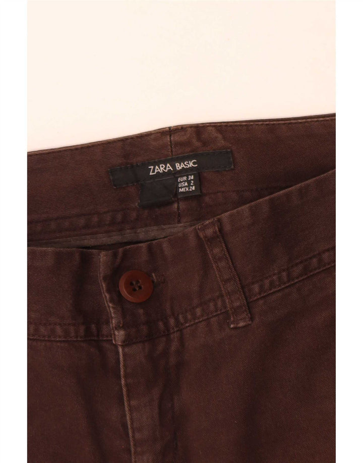 Zara Womens Bootcut Jeans EU 34 2XS W24 L30 Brown