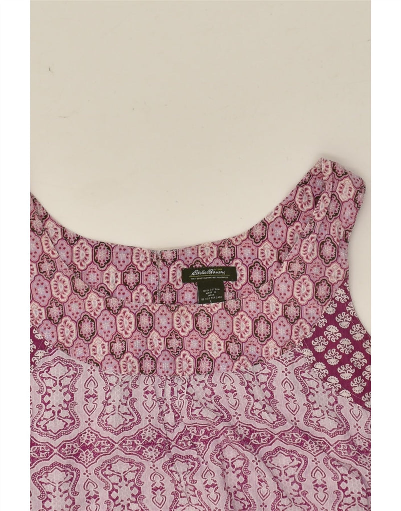 EDDIE BAUER Womens Vest Top UK 14 Large Purple Fair Isle Cotton | Vintage Eddie Bauer | Thrift | Second-Hand Eddie Bauer | Used Clothing | Messina Hembry 