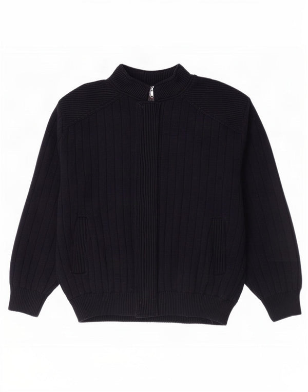 Vintage Mens Cardigan Sweater Large Navy Blue