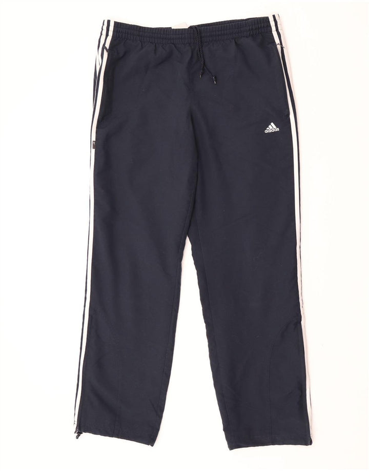 Adidas Mens Tracksuit Trousers Medium Navy Blue Polyester