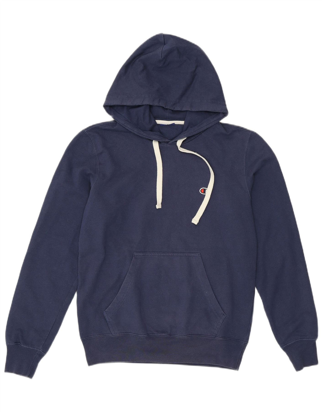 CHAMPION Womens Hoodie Jumper UK 14 Medium Navy Blue