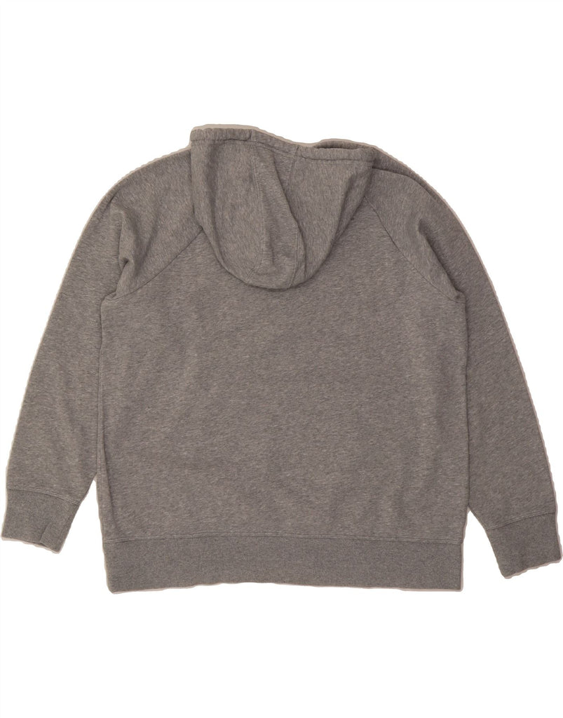 UNDER ARMOUR Womens Loose Fit Graphic Hoodie Jumper UK 16 Large Grey Vintage Under Armour and Second-Hand Under Armour from Messina Hembry 