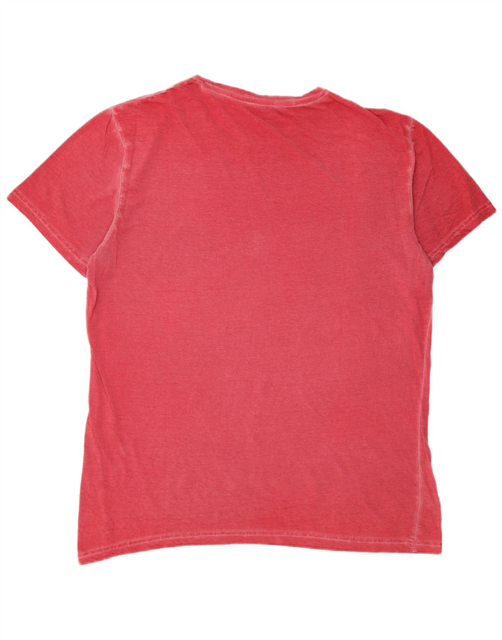 Gas Mens Graphic T-Shirt Top Large Red