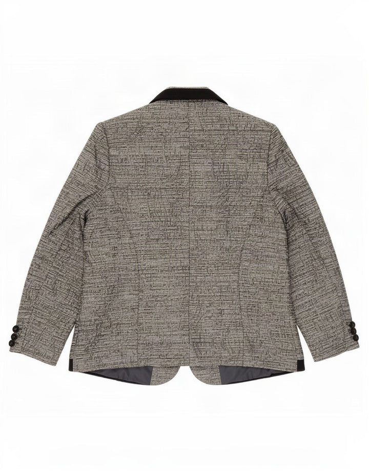 Vintage Womens 1 Button Blazer Jacket IT 54 3XL Grey Paisley