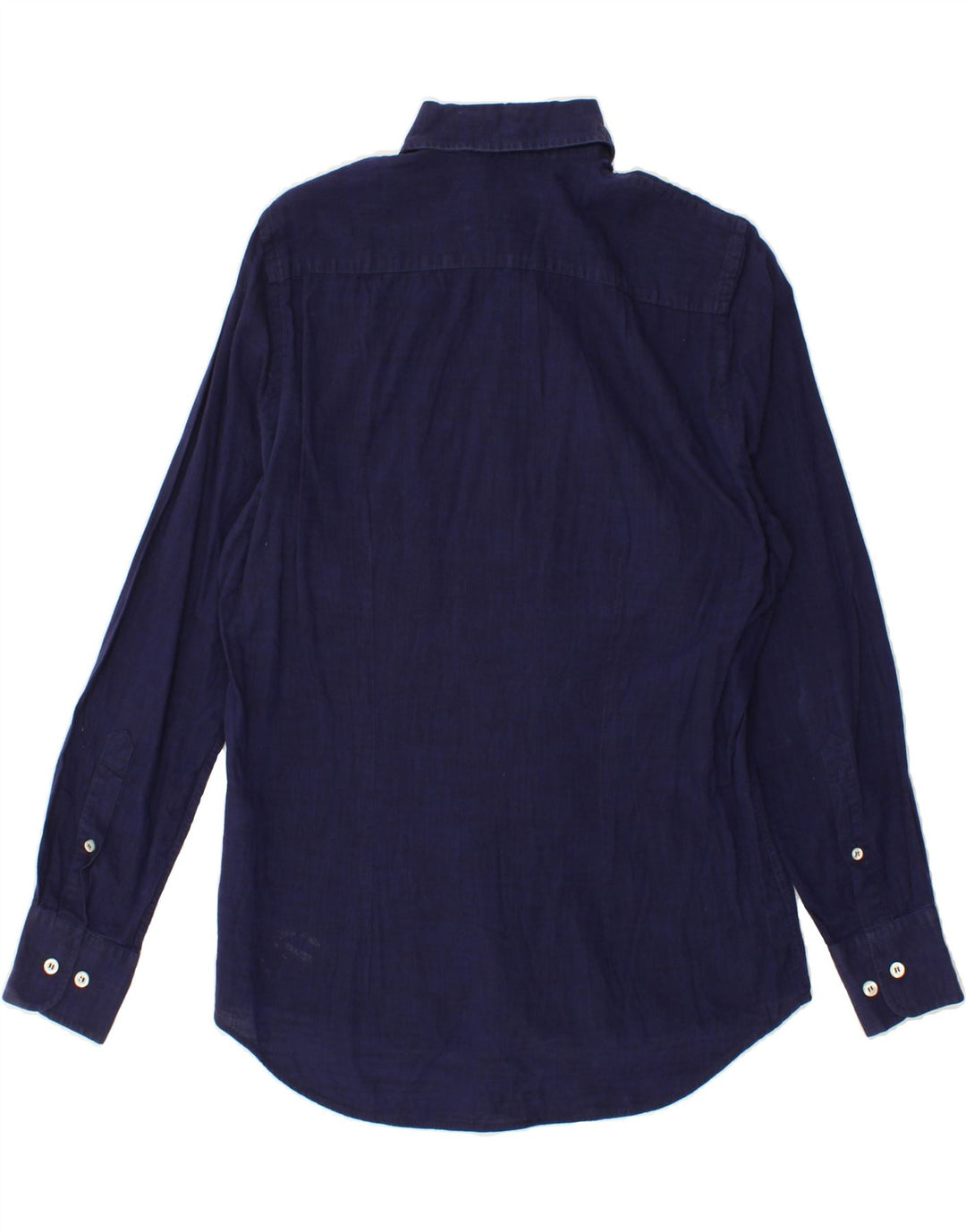 FRED PERRY Mens Slim Fit Shirt Small Navy Blue Cotton Vintage Fred Perry and Second-Hand Fred Perry from Messina Hembry 