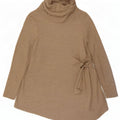 Phase Eight Womens Roll Neck Jumper Sweater UK 14 Large Beige Viscose