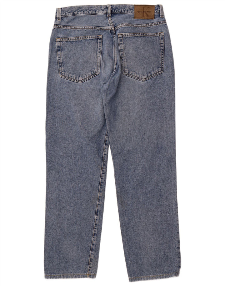 Calvin Klein Womens High Waist Jeans W33 L29 Blue Cotton