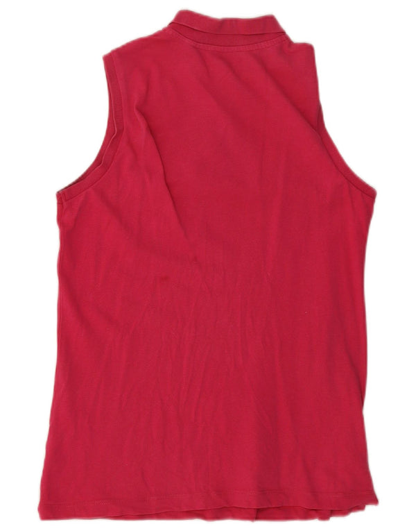 Lotto Womens Sleeveless Polo Shirt UK 12 Medium Pink