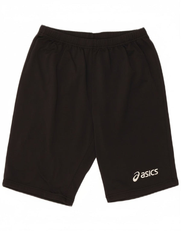 Asics Womens Graphic Sport Shorts UK 16 Large  Black Polyester