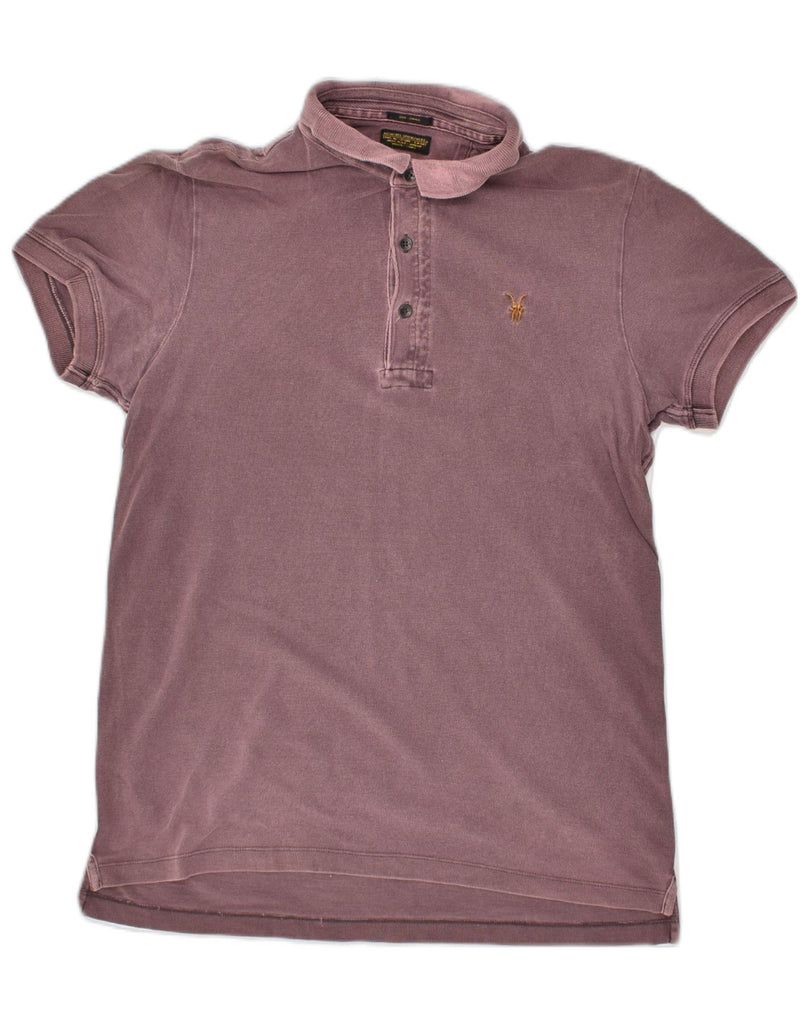 ALL SAINTS Mens Polo Shirt Small Purple Cotton | Vintage All Saints | Thrift | Second-Hand All Saints | Used Clothing | Messina Hembry 
