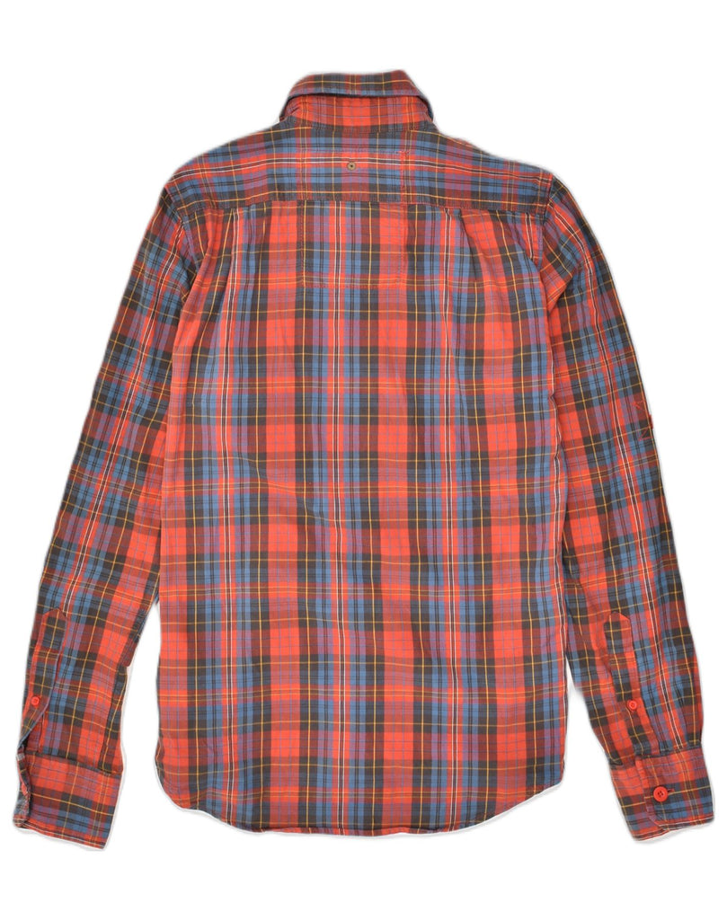 SUPERDRY Mens Flannel Shirt Small Red Check Cotton | Vintage Superdry | Thrift | Second-Hand Superdry | Used Clothing | Messina Hembry 