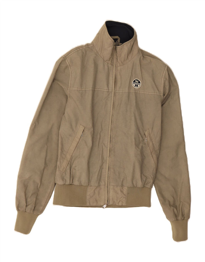 NORTH SAILS Mens Bomber Jacket UK 36 Small Grey Polyamide Vintage North Sails and Second-Hand North Sails from Messina Hembry 