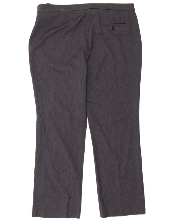 Marks & Spencer Womens Straight Casual Trousers UK 16 Large W36 L28 Blue