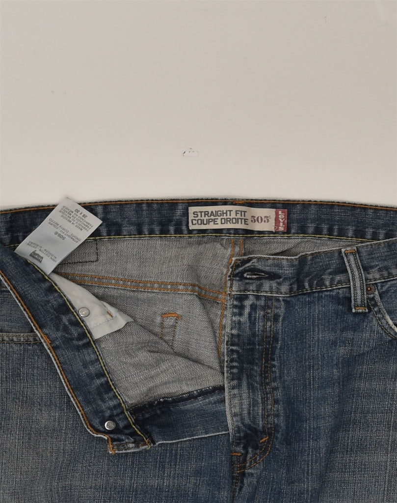 LEVI'S Mens 505 Straight Jeans W36 L30 Blue Cotton | Vintage Levi's | Thrift | Second-Hand Levi's | Used Clothing | Messina Hembry 