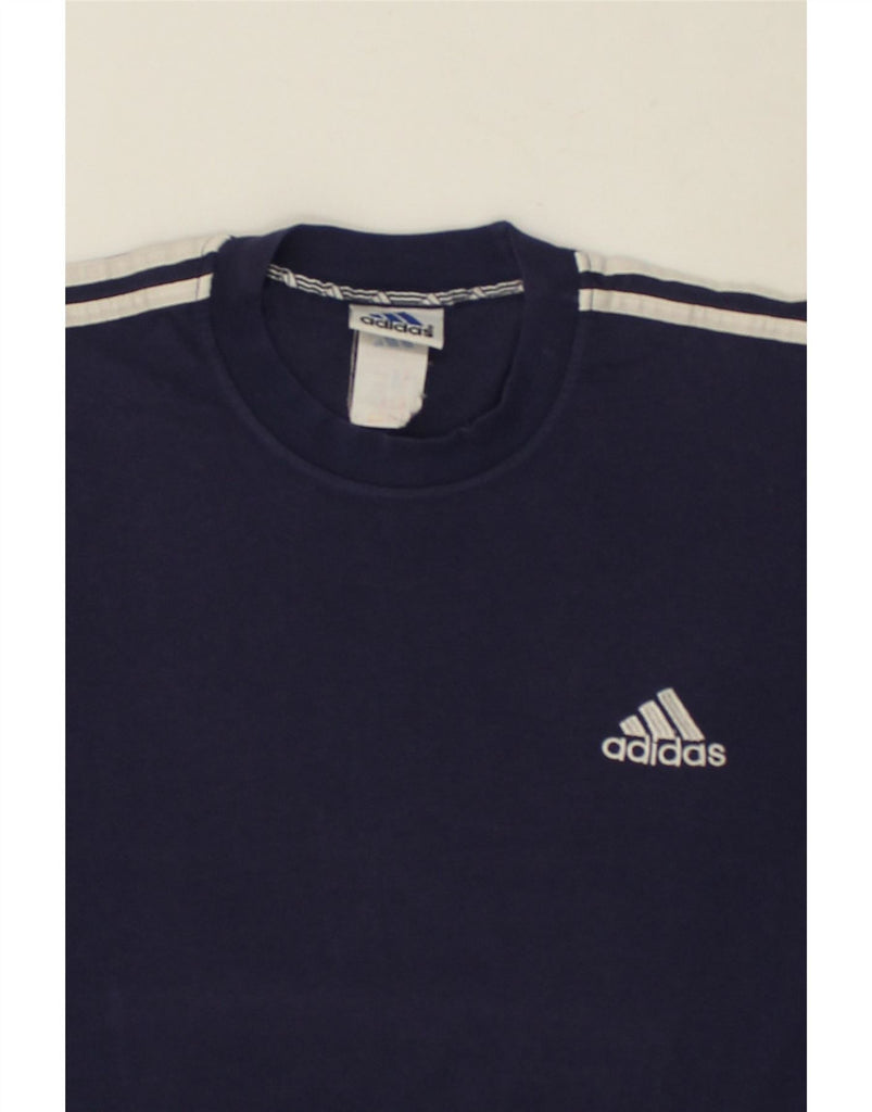 ADIDAS Mens T-Shirt Top Large Navy Blue Vintage Adidas and Second-Hand Adidas from Messina Hembry 