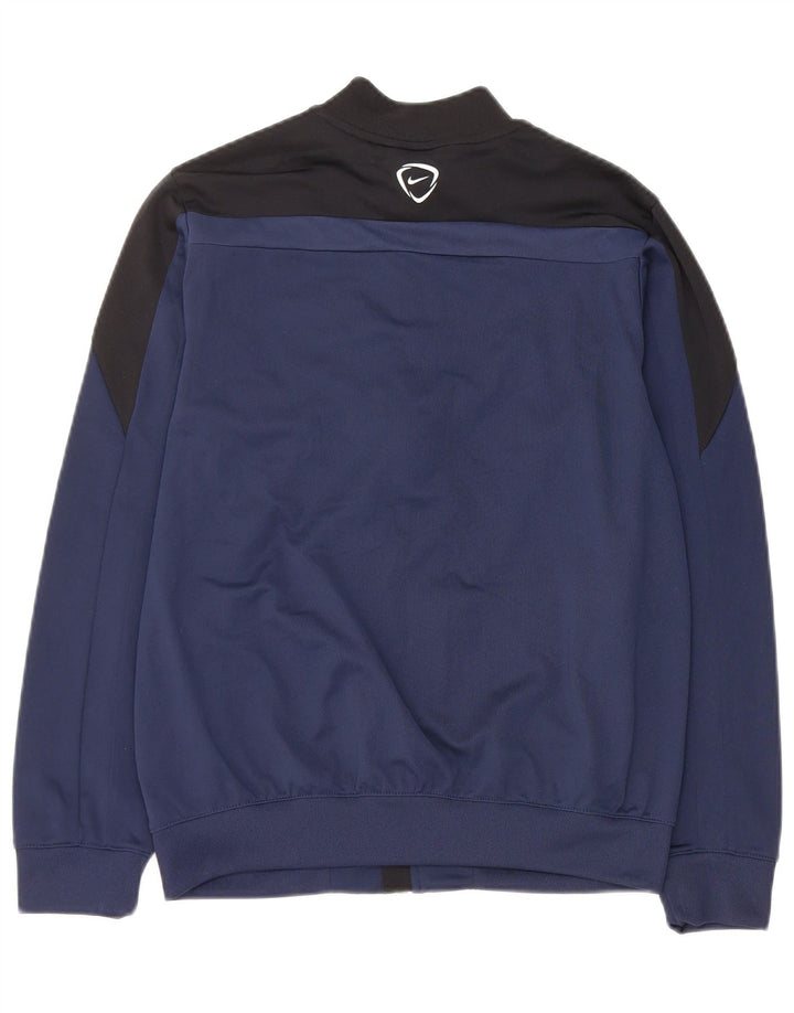 NIKE Boys Real Madrid Tracksuit Top Jacket 12-13 Years Large Navy Blue