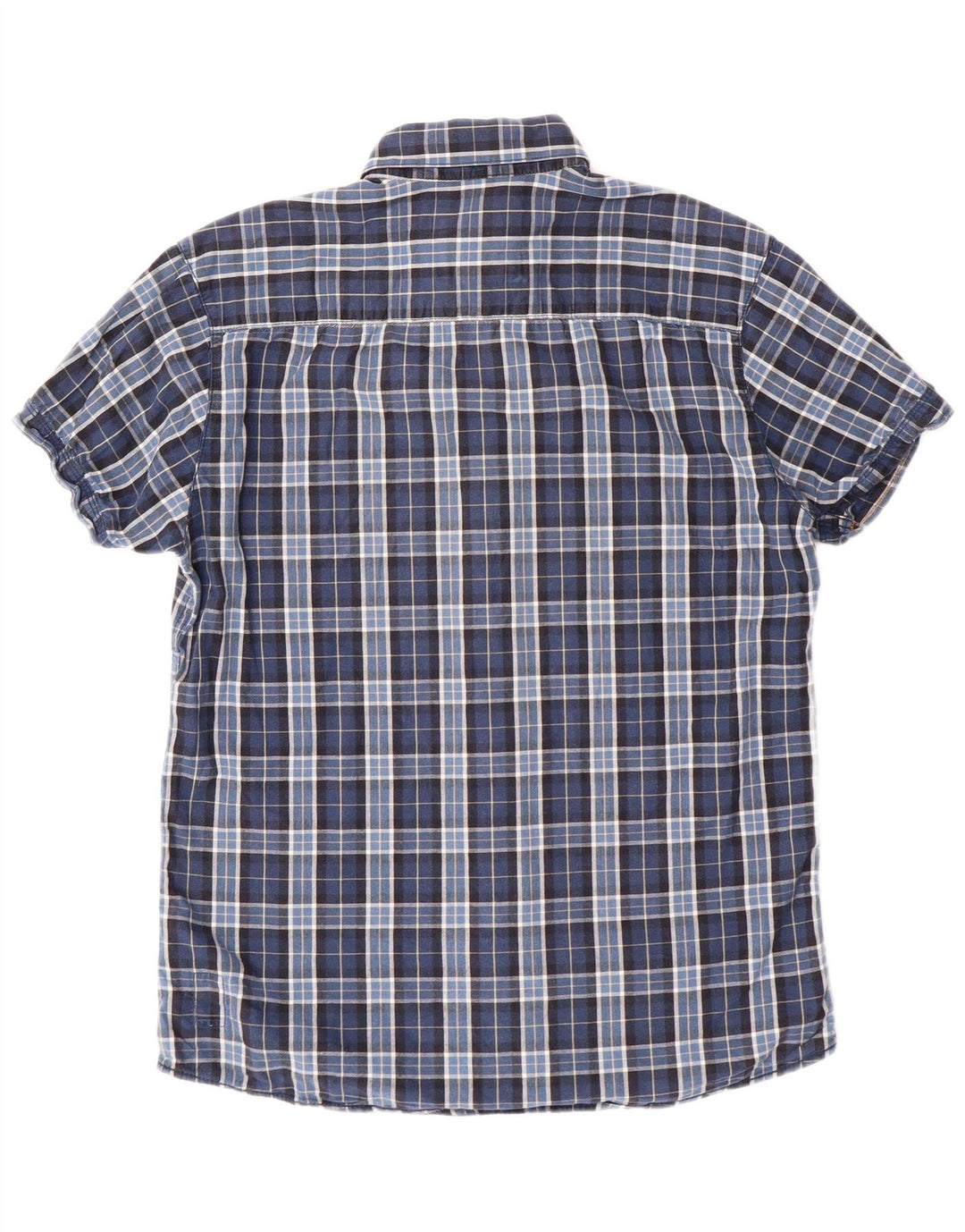 Jack & Jones Mens Checked  Shirt Medium Blue Check Cotton