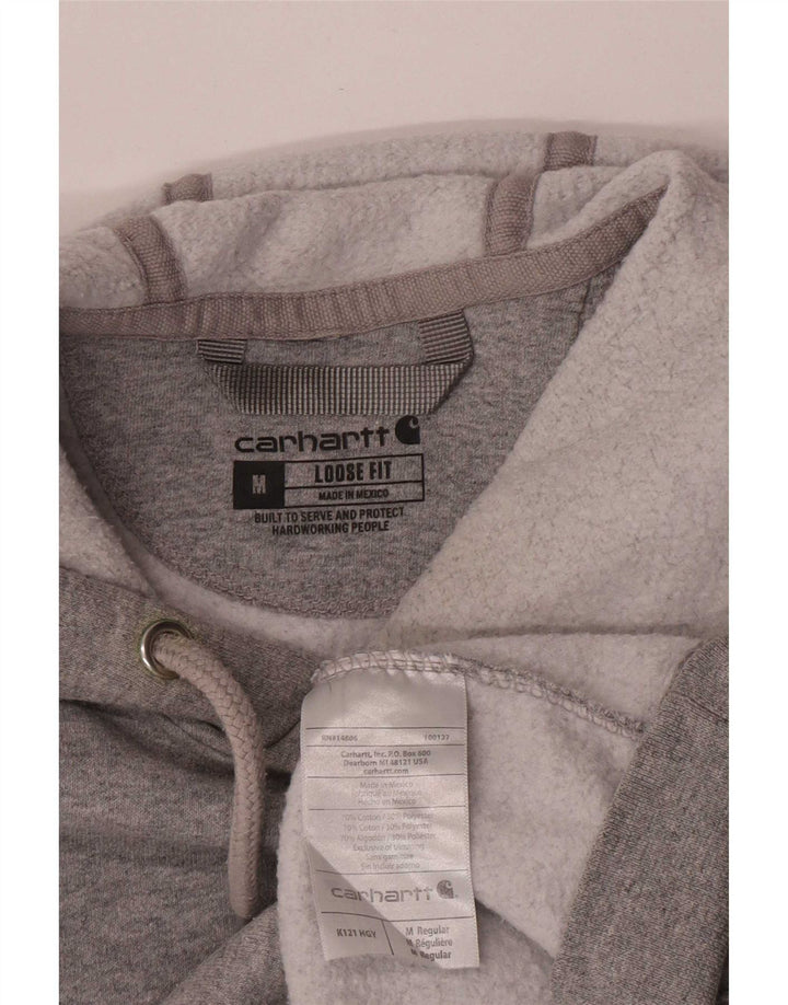 Carhartt Mens Loose Fit Hoodie Jumper Medium Grey Cotton